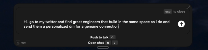 Fazm — One prompt — that's it